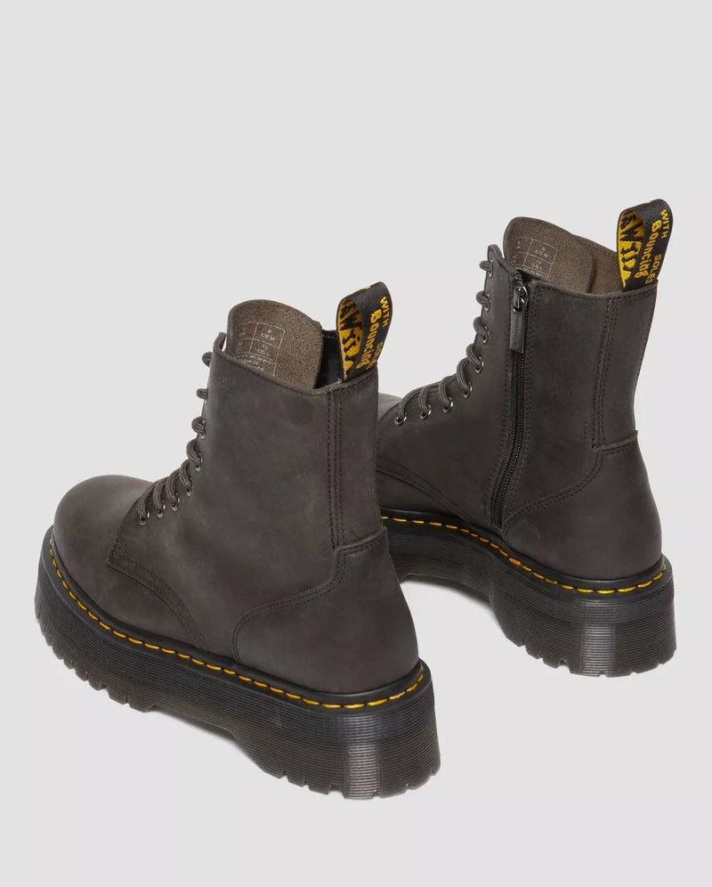 Dr. Martens Jadon Leder Damen Graue Stiefel