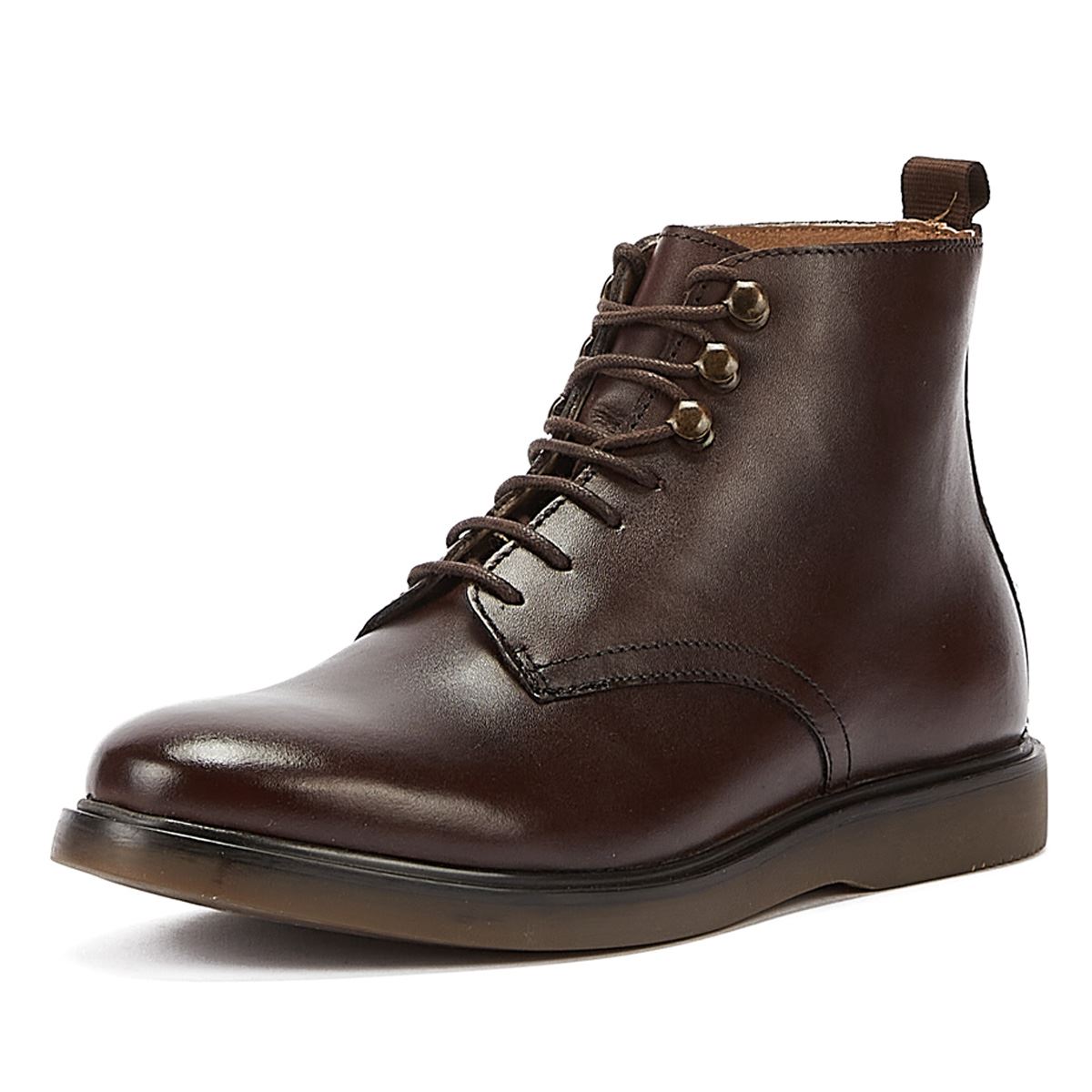 H By Hudson Battle Leder Herren Stiefel Braun