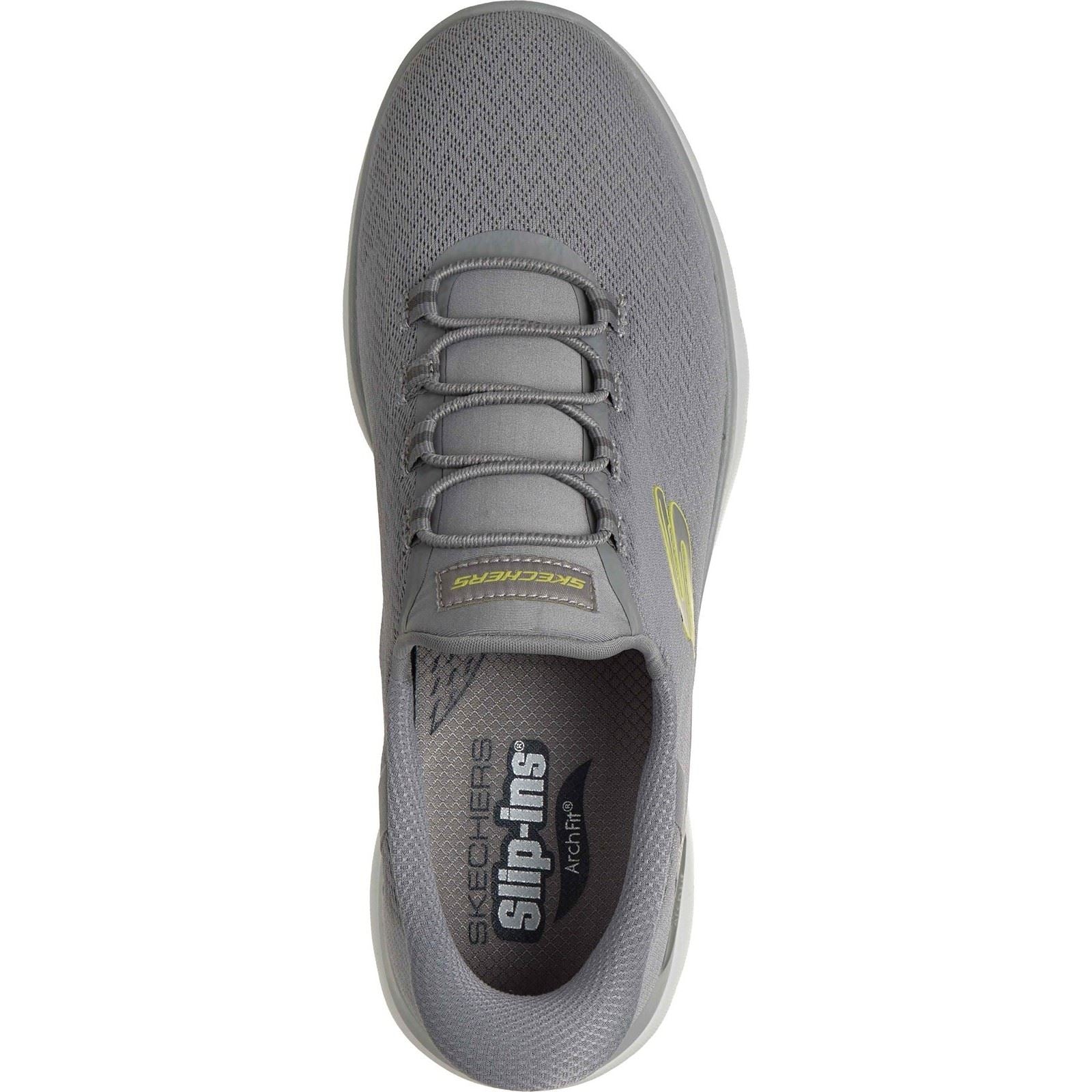 Skechers Arch Fit Summits Kynor Polyester Herren Sneakers In Grau/Lime