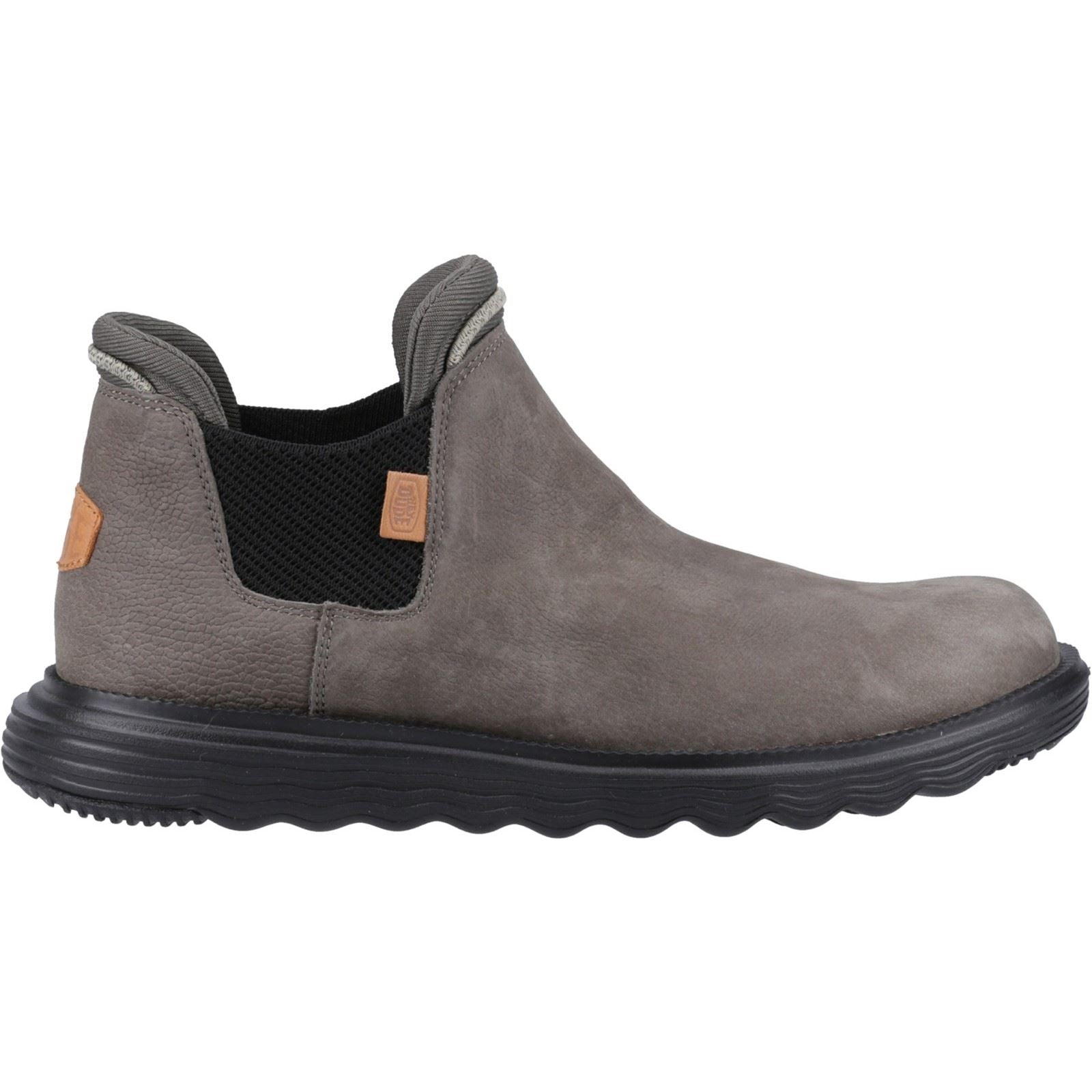 HEYDUDE Branson Leder-Herrenstiefel In Grau