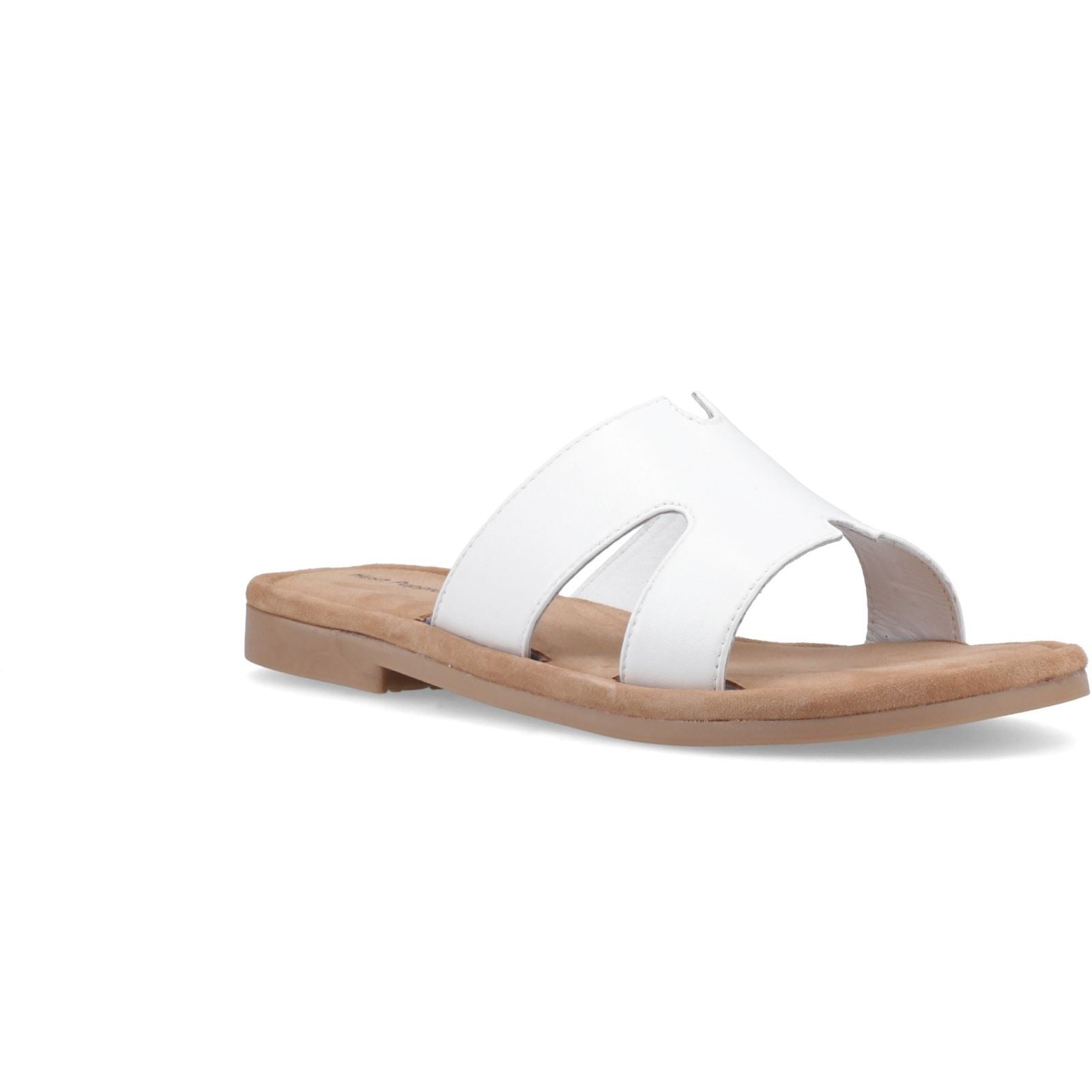 Hush Puppies Azalea Mule Leder Damen Weiße Sandalen