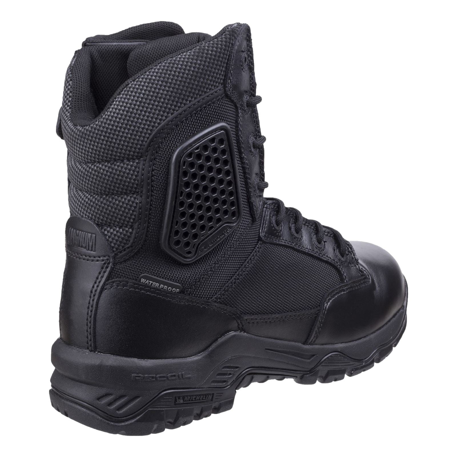Magnum Strike Force Acht Punkt Null Wp Seitenreißverschluss Leder Schwarz Sicherheitsstiefel