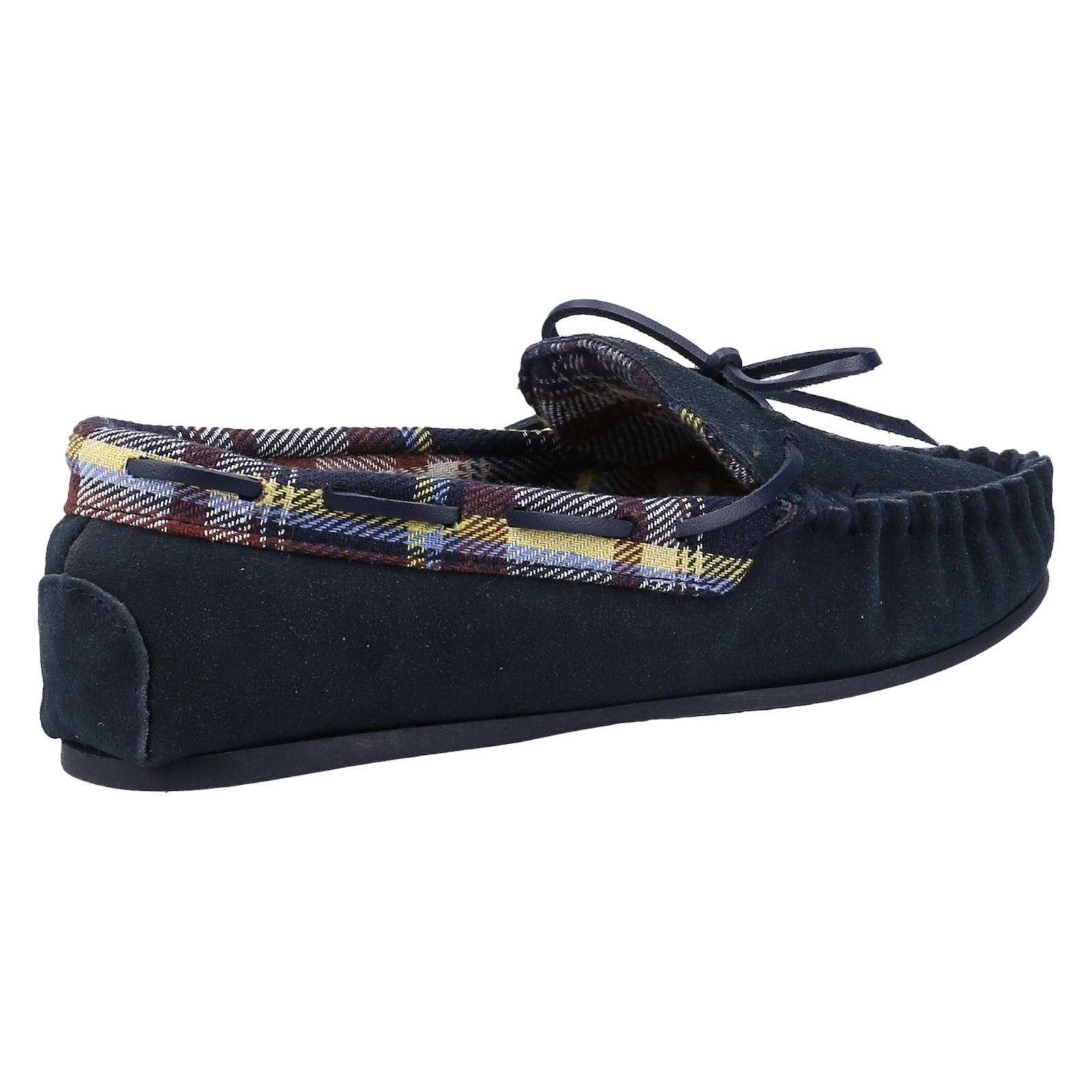 Cotswold Chatsworth Damen Hausschuhe aus Wildleder in Marineblau