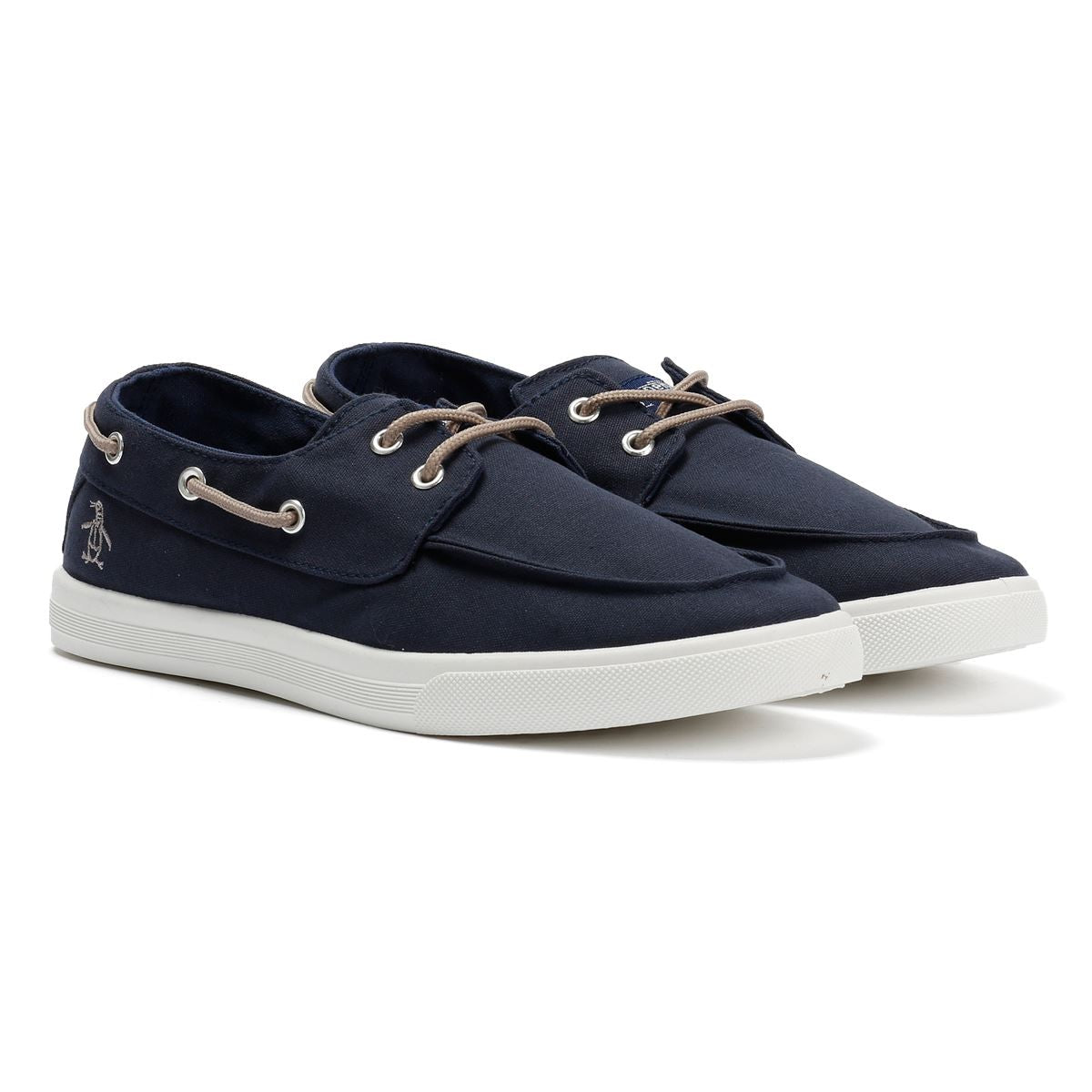 Penguin Sailor Canvas Herren Blau Schnürschuhe