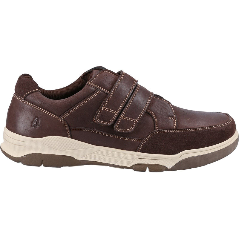 Hush Puppies Fabian Double Strap Leder Herren Braune Slipper