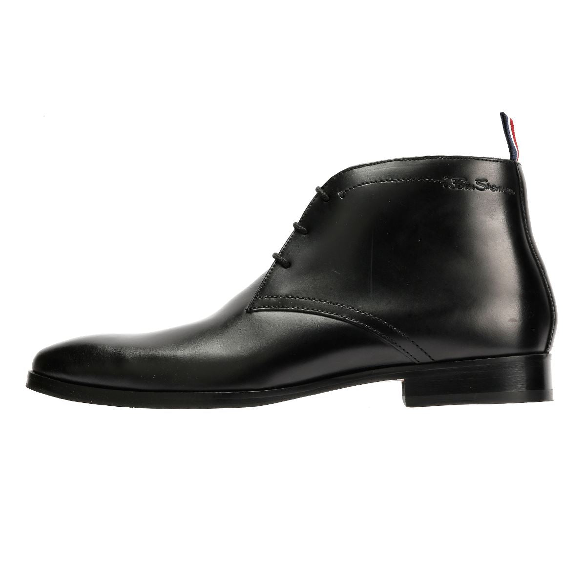 Ben Sherman London Leder Herren Schwarze Stiefel
