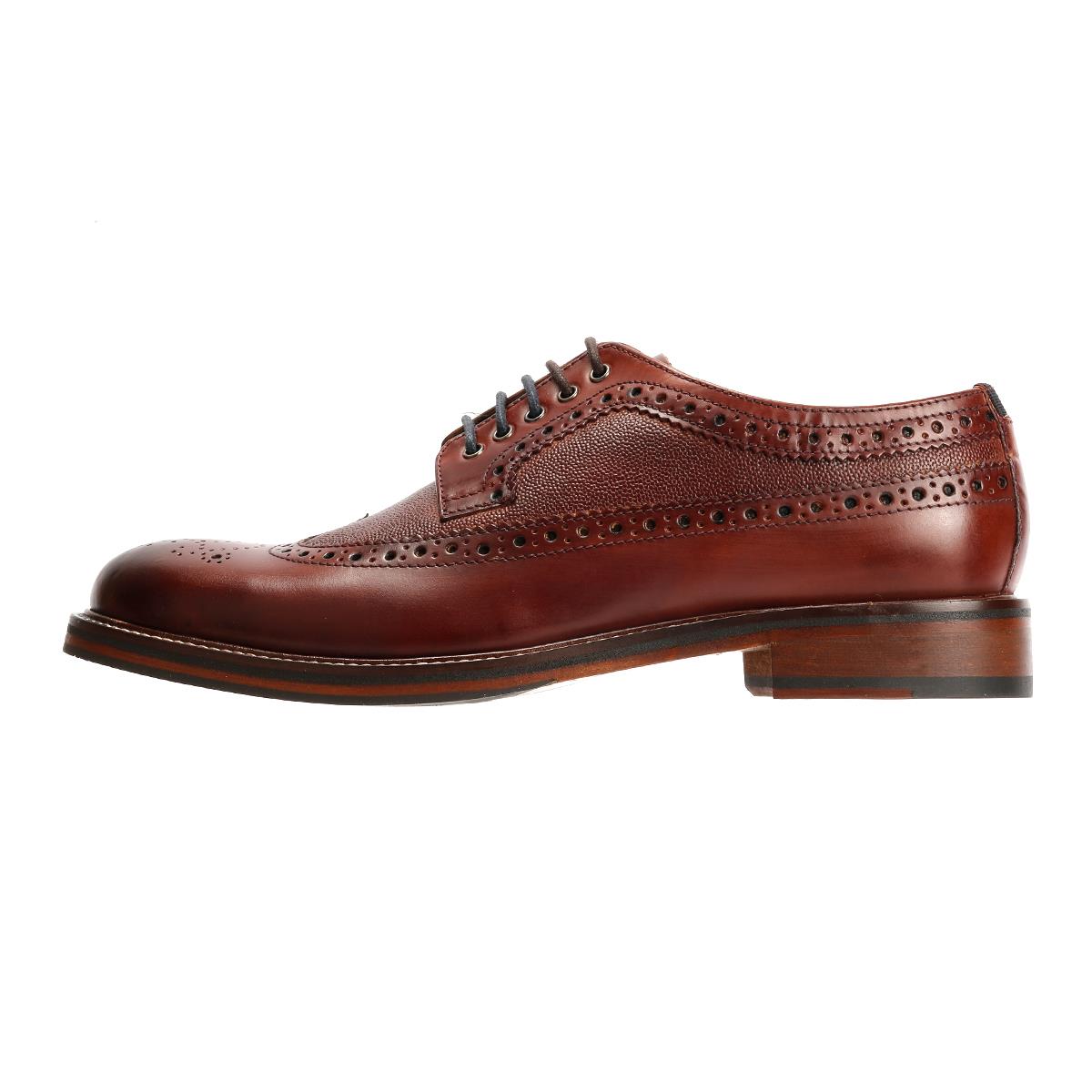 Ben Sherman Archie Brogue Herren Leder Braune Schnürschuhe