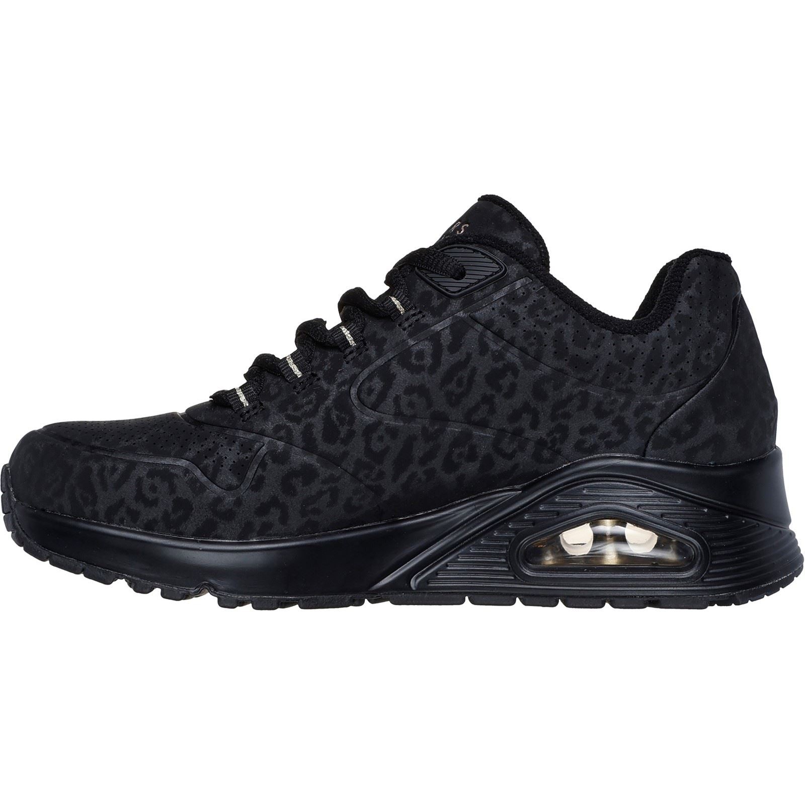 Skechers Uno Kat-Neato Synthetische Damen-Sneaker In Schwarz.