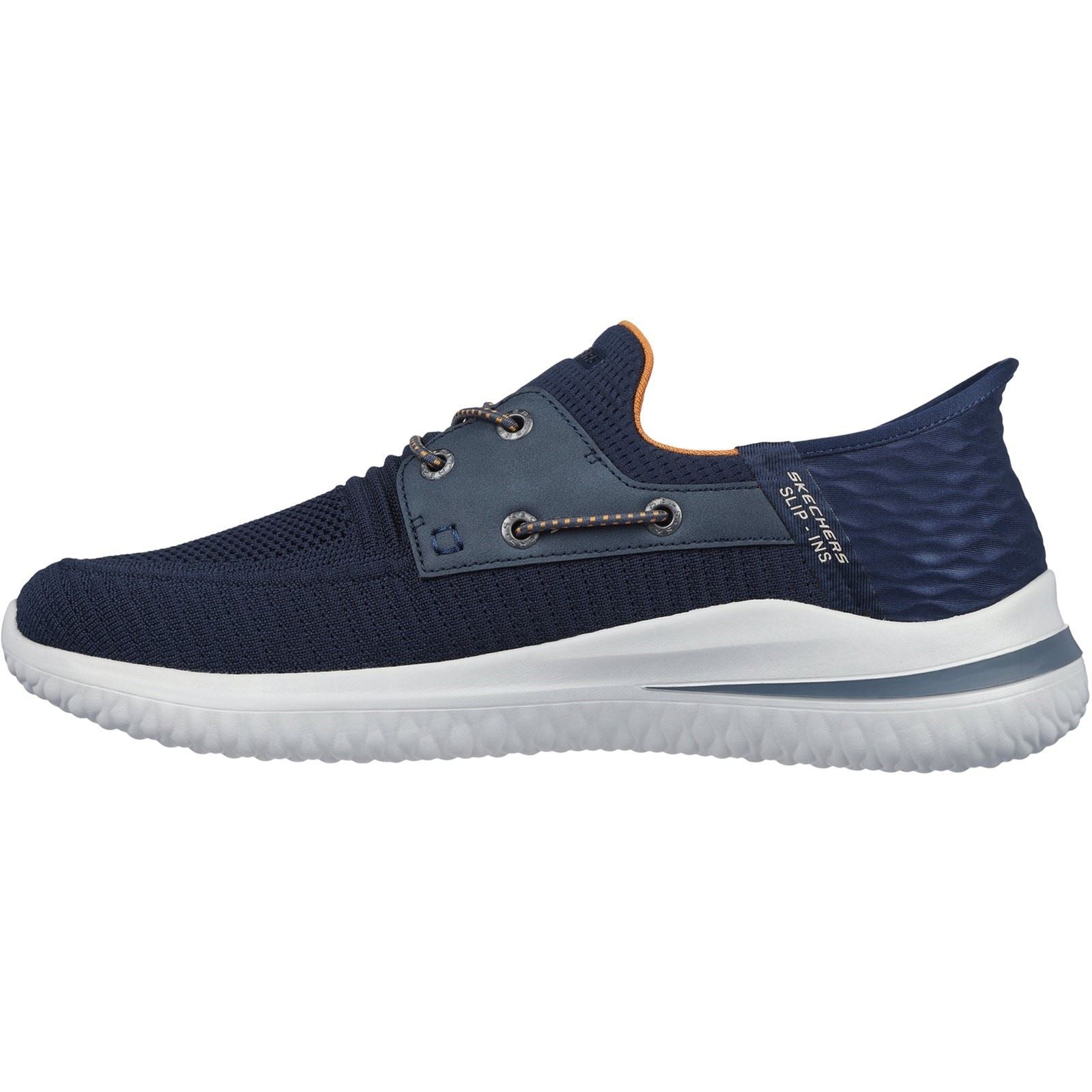 Skechers Delson 3.0 Roth Textile Herren Turnschuhe In Marineblau