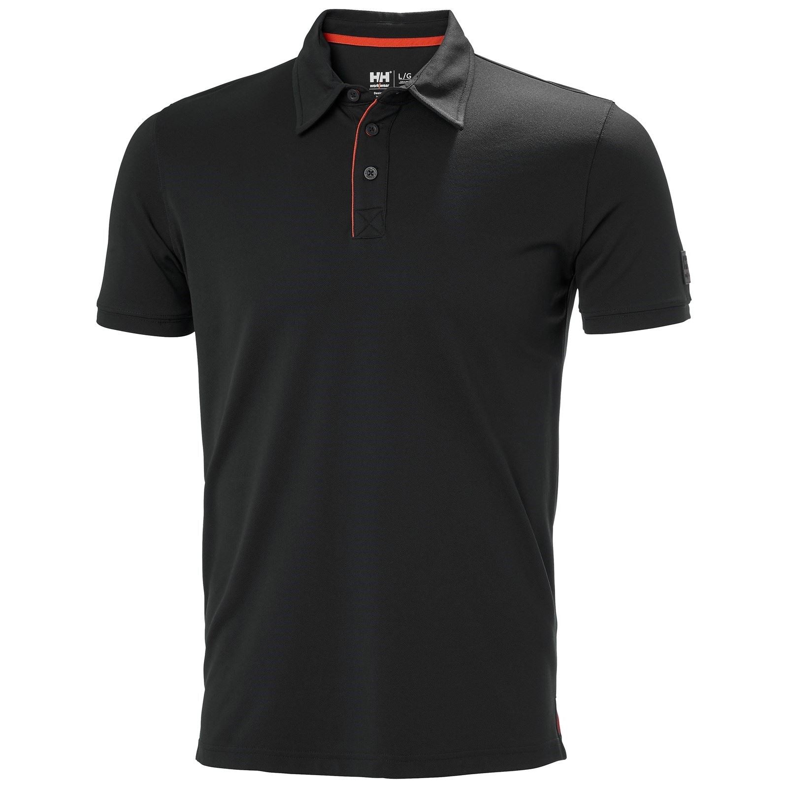 Helly Hansen Workwear Kensington Tech Herren Schwarze Farbes Polo-Shirt