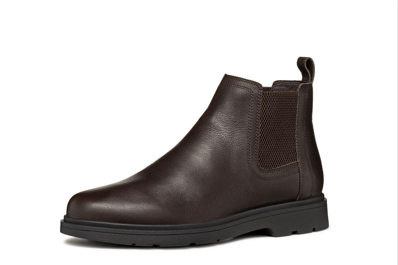 Geox Spherica EC1 C Tumble Leder Herren Braune Stiefel