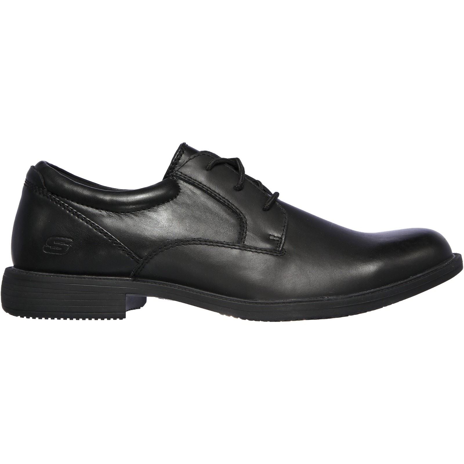 Skechers Dreston Rasmiss Leder Herren Schwarz Schnürschuhe