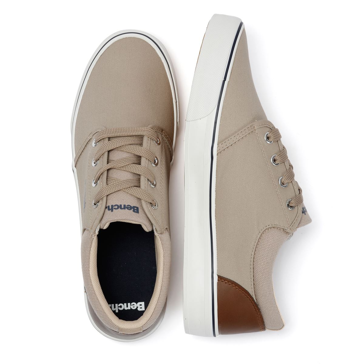 Bench Donnie Leinen Herren Sneakers In Beige