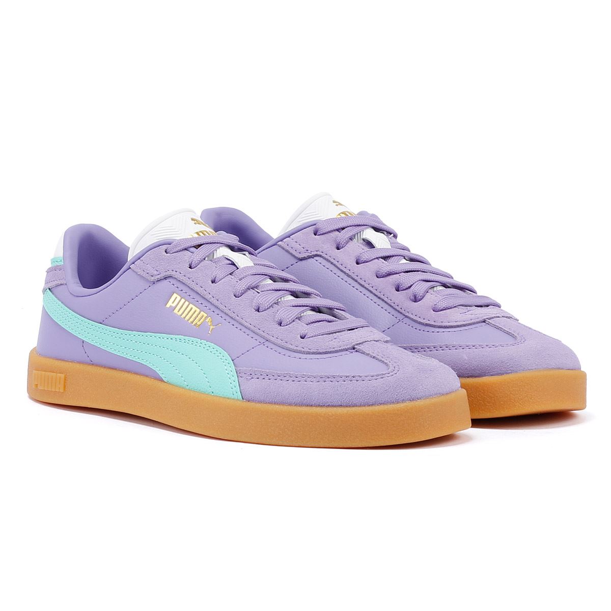 Puma Club II Era Damen Sneaker Aus Lila/Blauem Wildleder