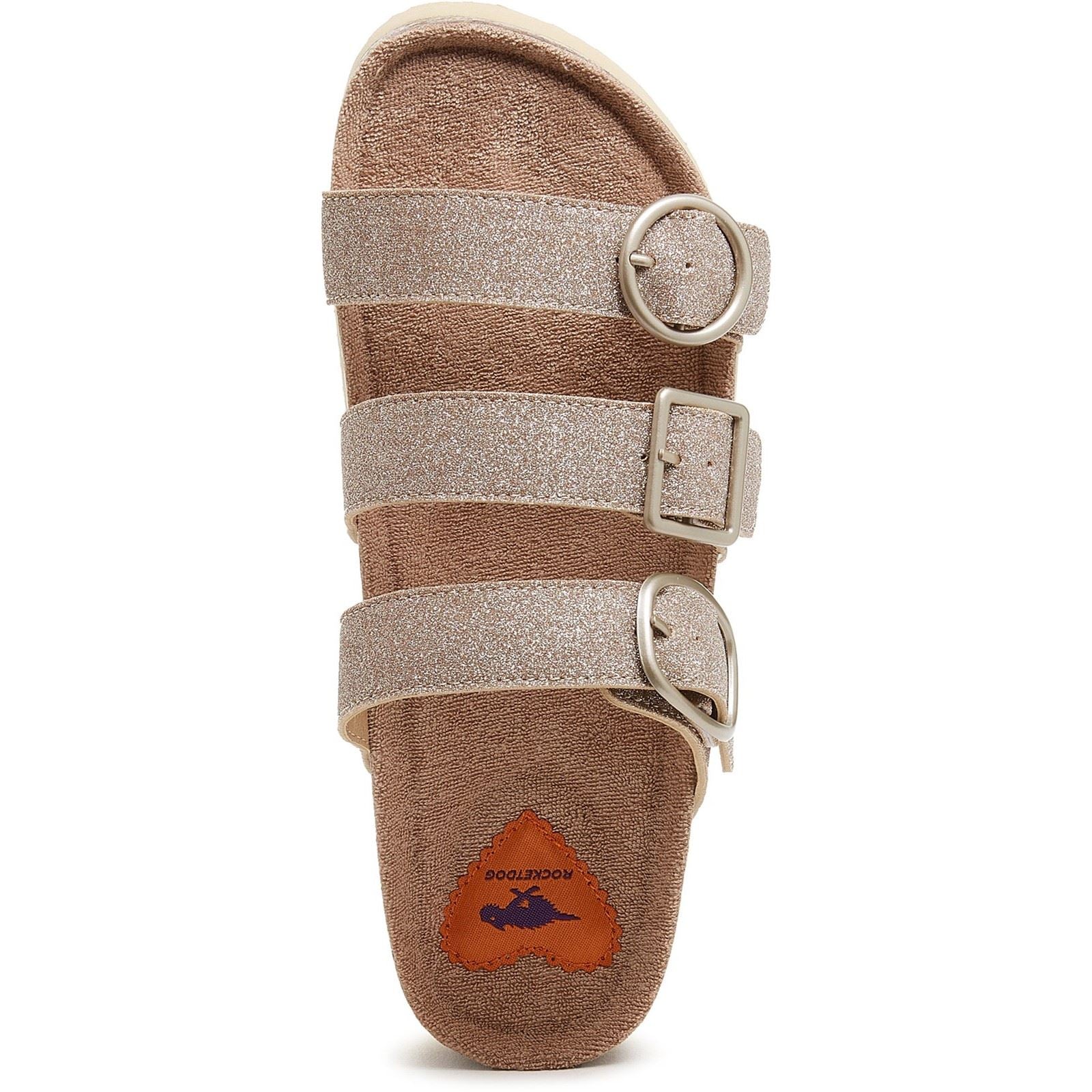 Rocket Dog Astor Glenn Glitter Stoff Frauen Goldsandalen