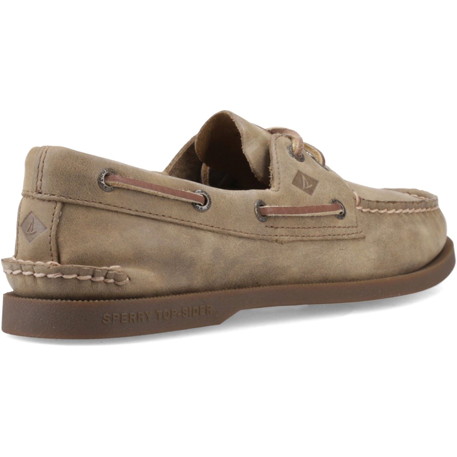 Sperry Authentic 2 Eye Leder Herren Hellbraune Bootsschuhe
