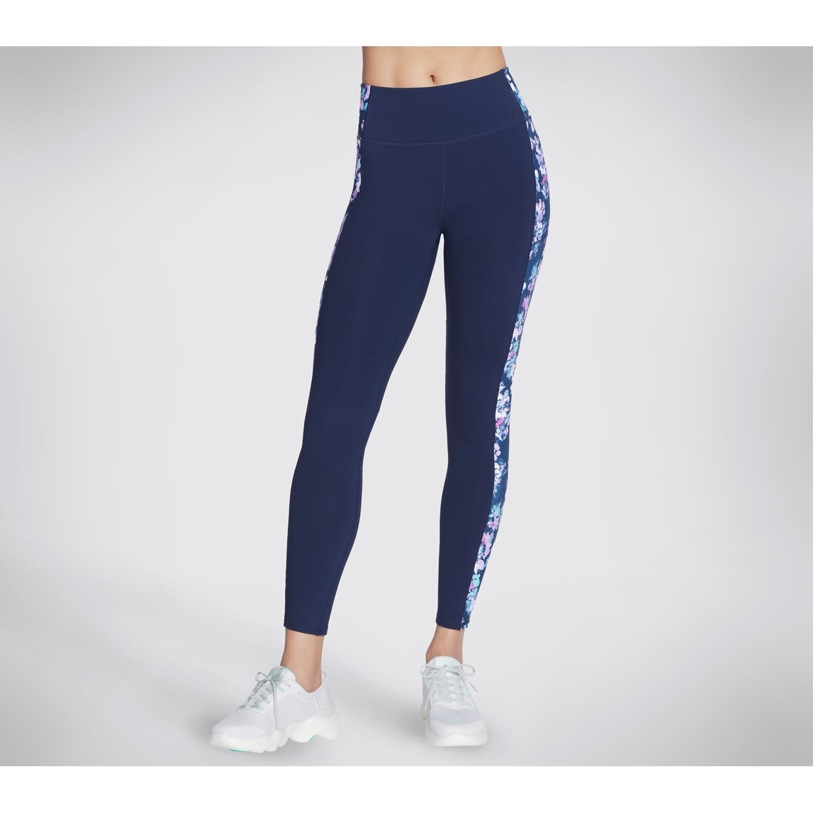 Skechers Performance GOWALK Misty Floral Legging Nylon Damen Blaue Sportleggings