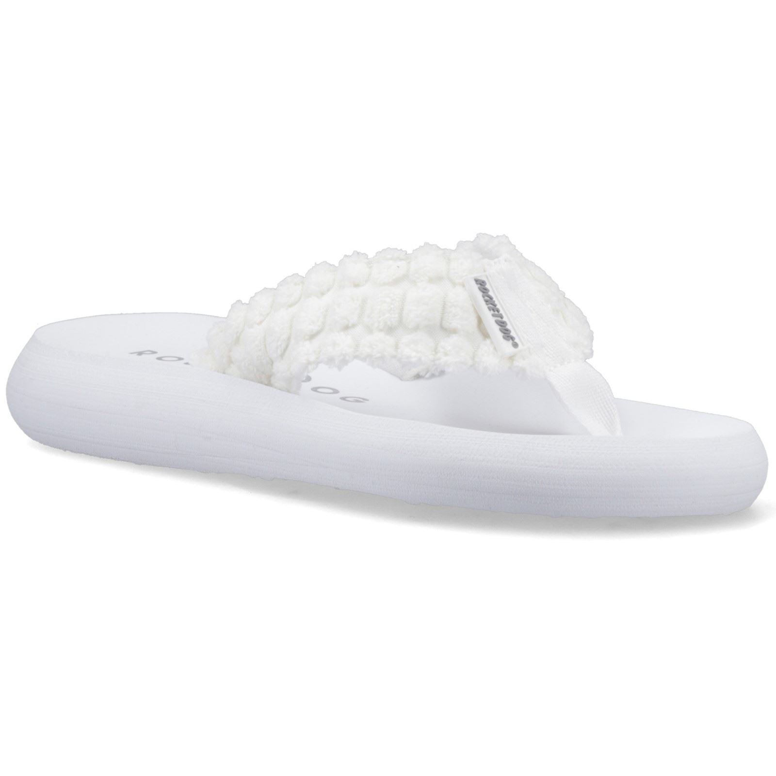 Rocket Dog Spotlight Atom Textile Damen Flip-Flops In Weiß