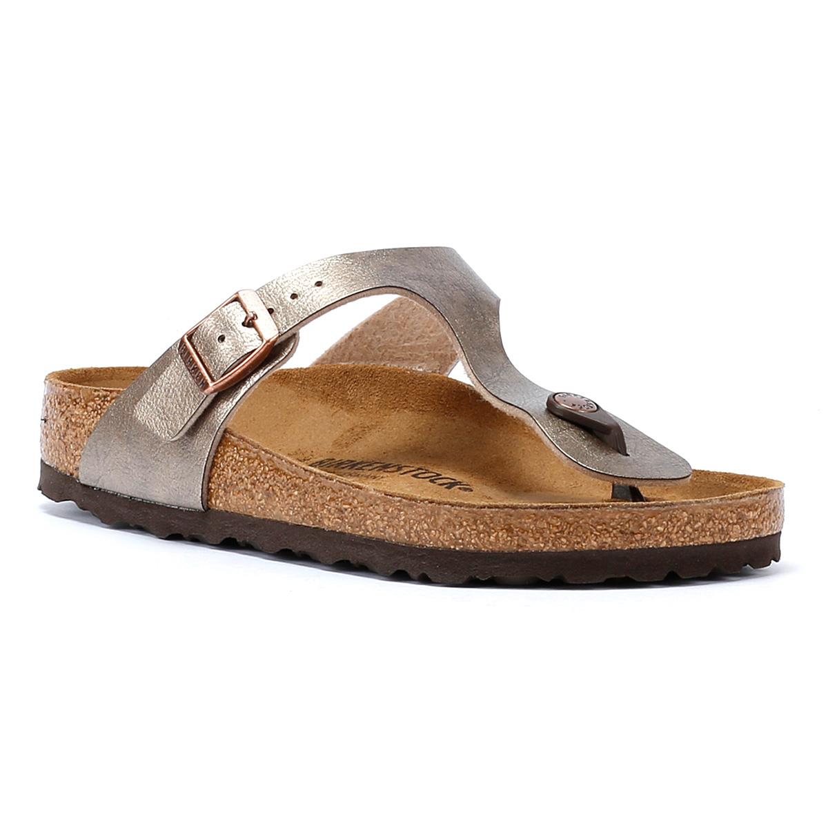 Birkenstock Gizeh Birko Flor Elegante Sandalen In Taupe Für Damen
