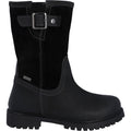 Hunter Shaws Leder Damen Schwarze Stiefel