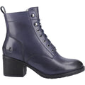 Hush Puppies Harriet Damen Stiefeletten mit hohem Absatz aus navyblauem Leder