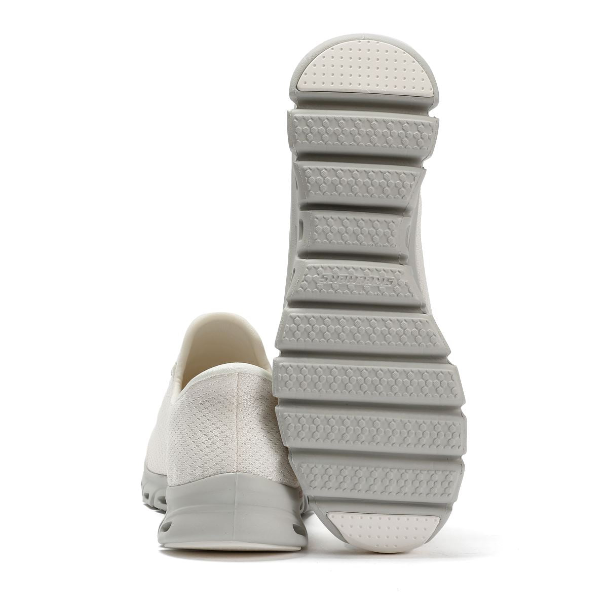 Skechers Slip-Ins Glide Step Vibey Mesh Damen Weiße Sneakers