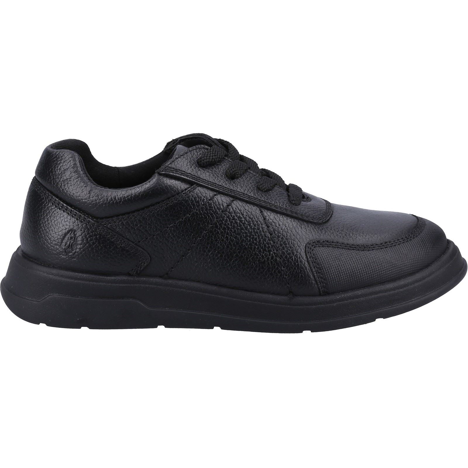 Hush Puppies Robert SNR Die Schwarzen Schnürschuhe Für Jungen Aus Leder