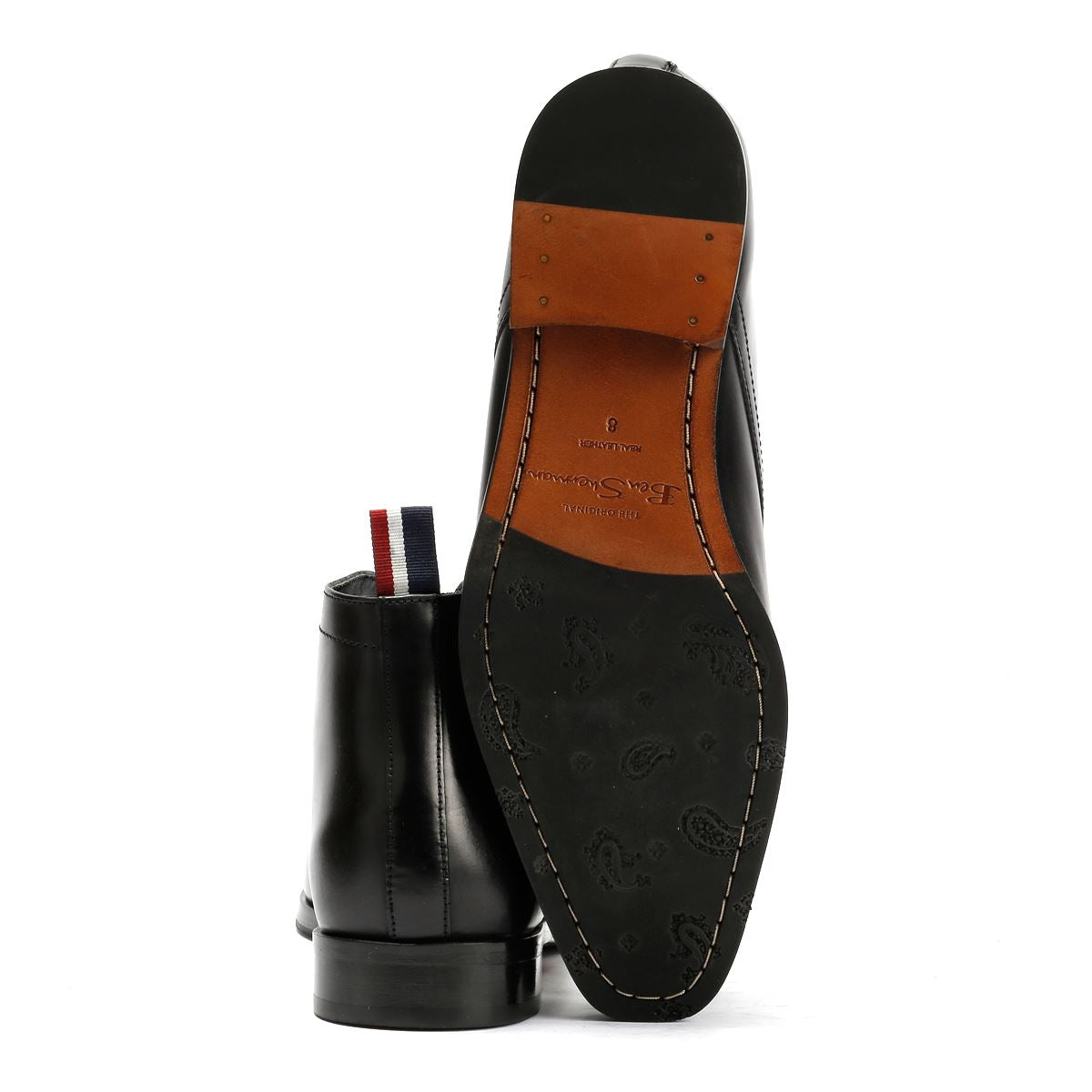 Ben Sherman London Leder Herren Schwarze Stiefel