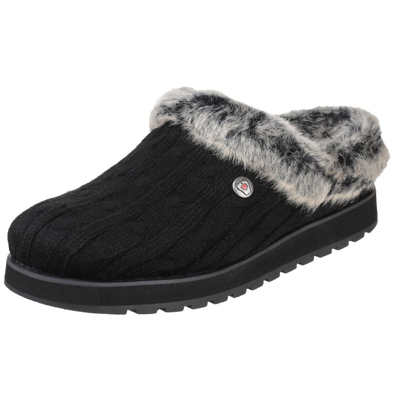 Skechers Keepsakes Ice Angel Polyester Damen Hausschuhe In Schwarz
