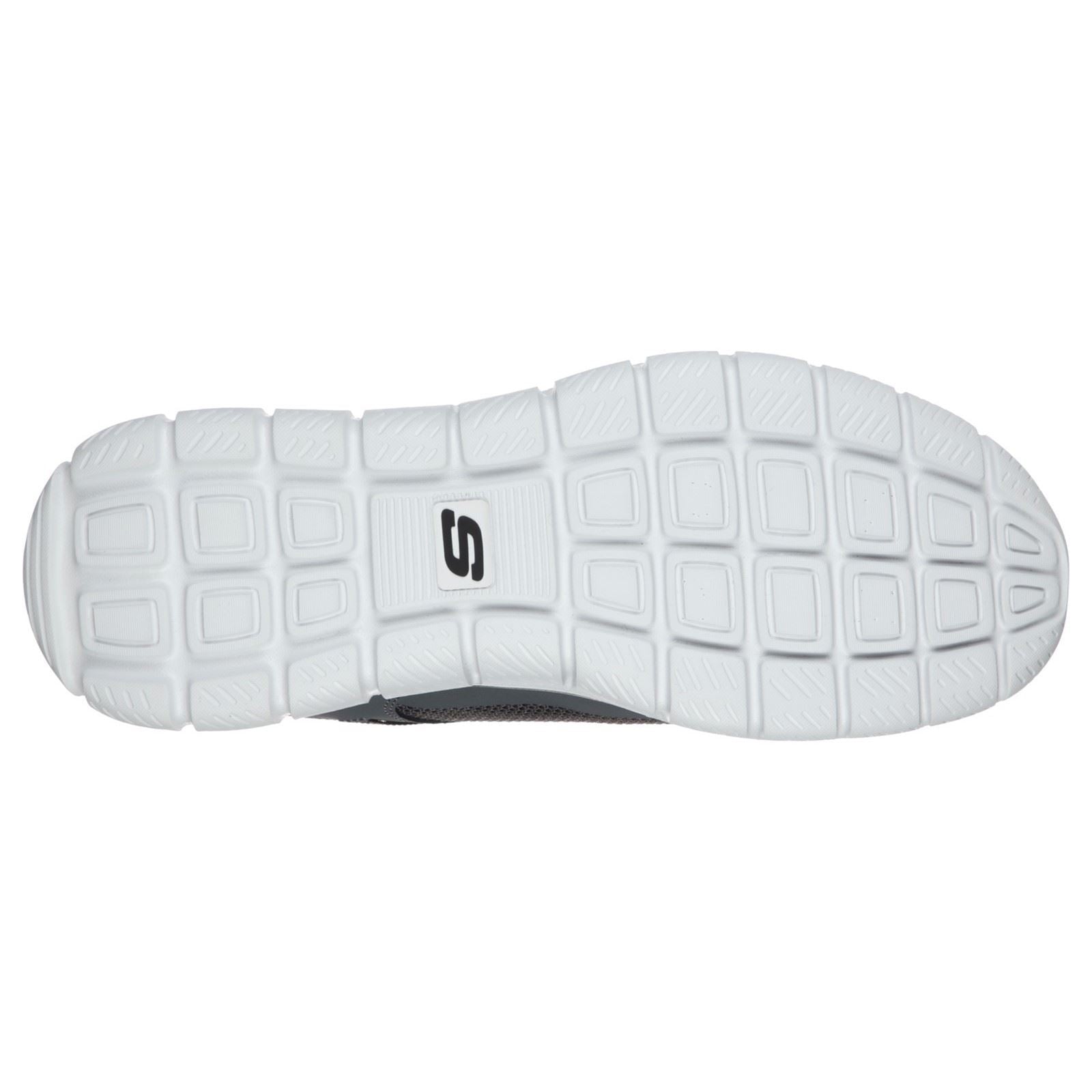 Skechers Track Knockhill Leder Herren Turnschuhe In Anthrazit/Schwarz