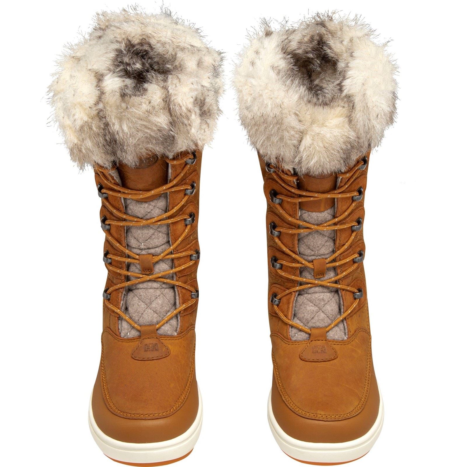 Helly Hansen Sport Garibaldi Damen Winter Stiefel aus Leder in Weizen/Dunkelkhaki neu