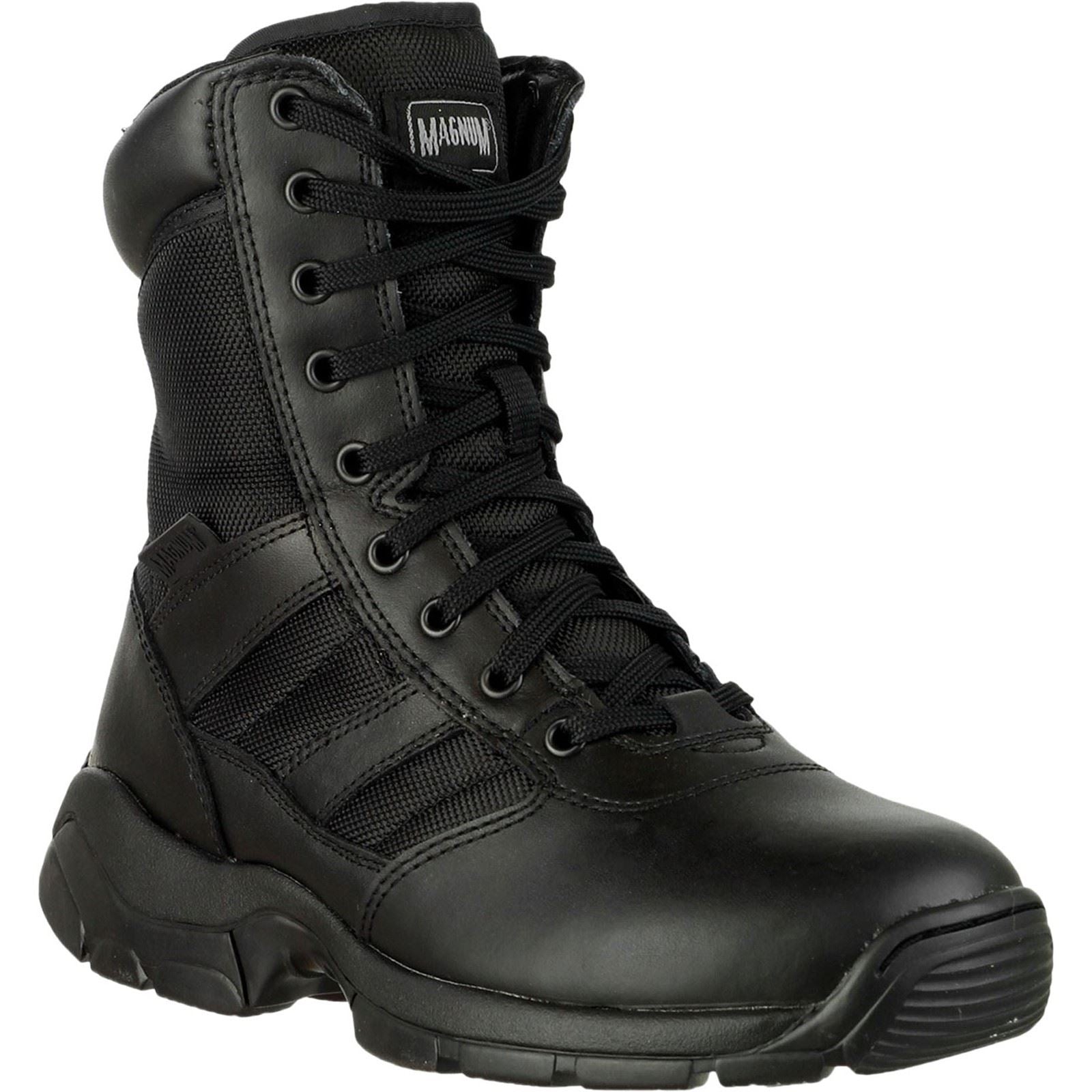 Magnum Panther 8.0 Seitenreißverschluss Leder/ Nylon Schwarze Farbe Sicherheitsstiefel