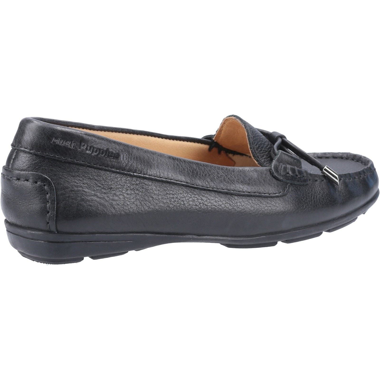 Hush Puppies Maggie Damen-Schwarze Farbe-Lederloafer