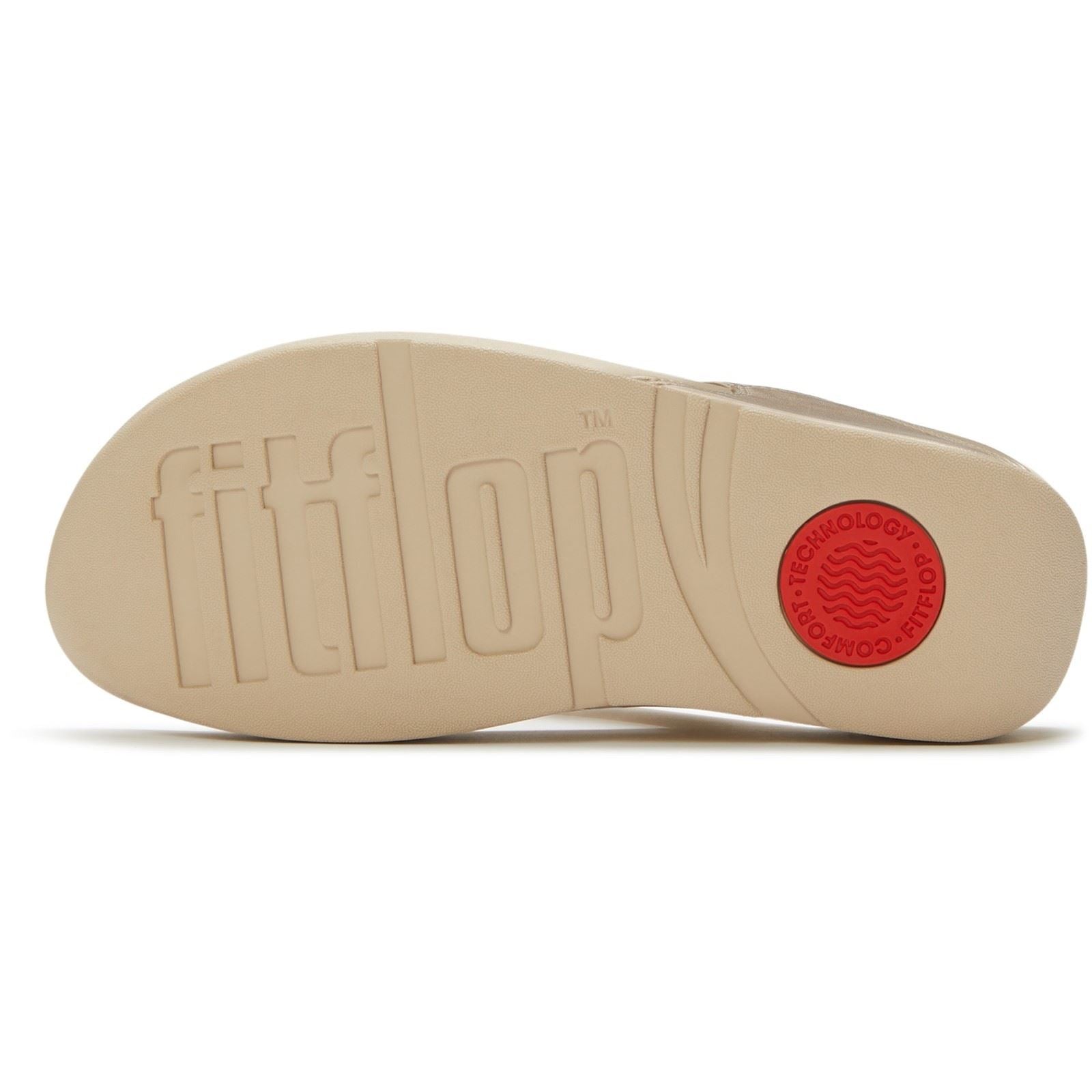 Fitflop Lulu Ultra-Jewel Toe-Post Polyurethan Damen Platino Sandalen