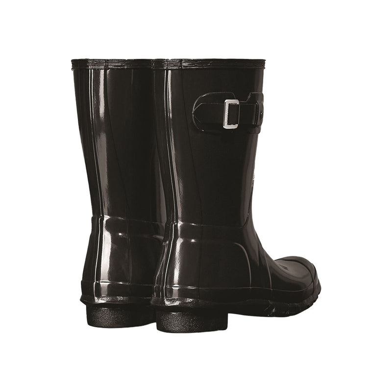 Hunter Original Short Gloss Gummistiefel Für Damen In Schwarz