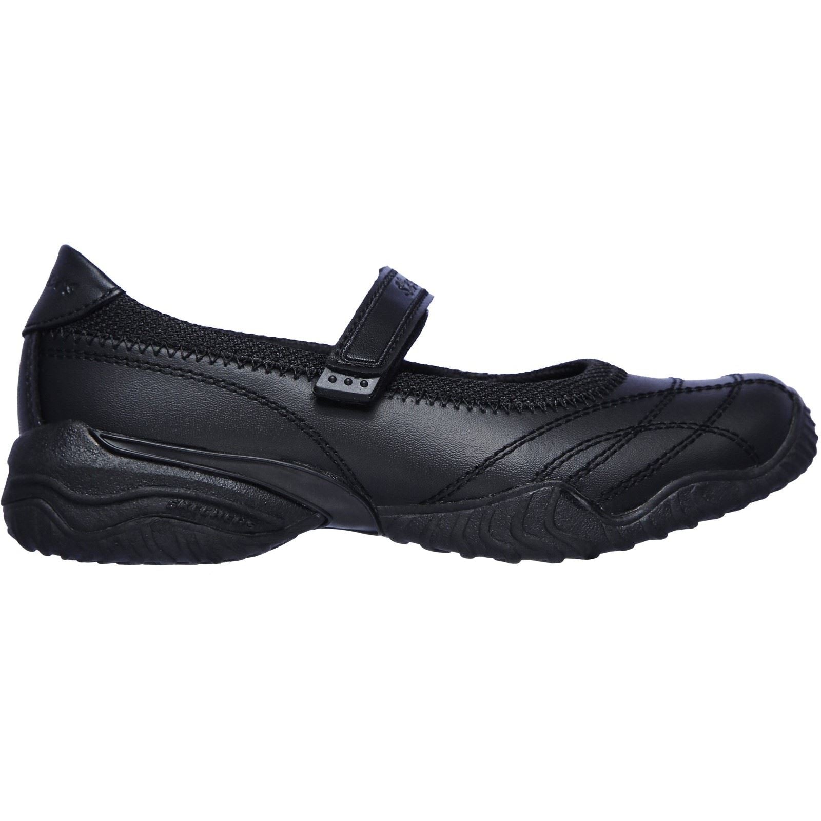 Skechers Velocity Pouty Mädchenschuhe Aus Schwarzem Leder