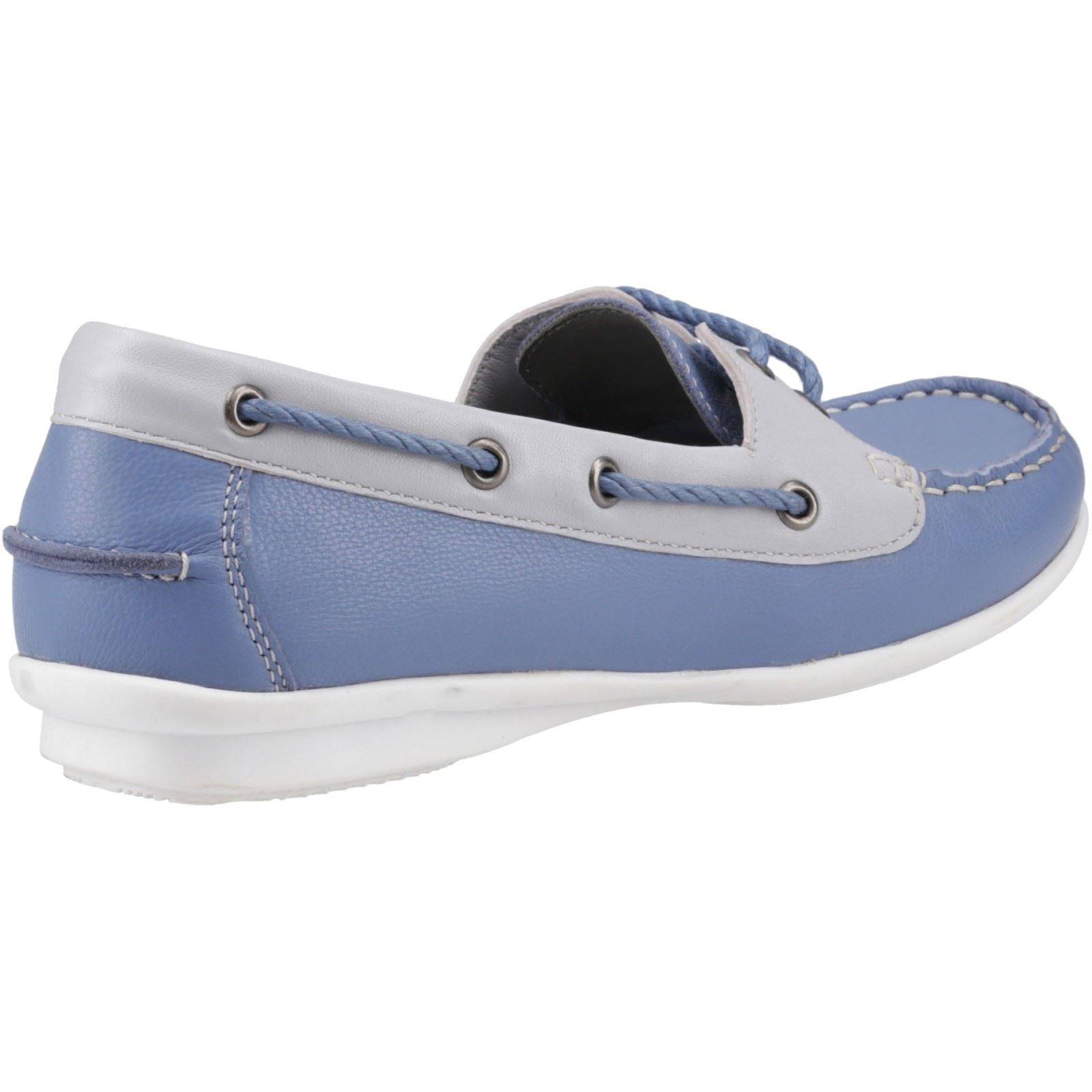Hush Puppies Irene Damen Bootsschuhe Aus Blauem Leder
