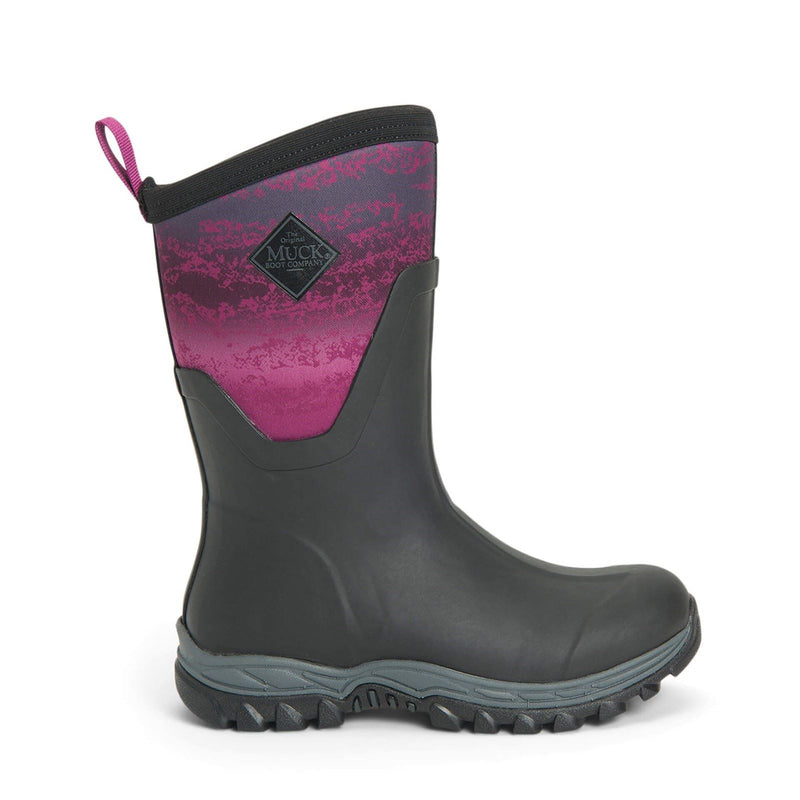 Muck Boots Arctic Sport Mid Gummistiefel Schwarz/Magenta