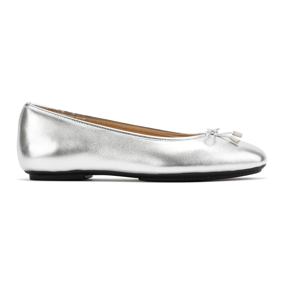 FitFlop Delicato Damen-Silber-Flats Aus Metallic-Leder