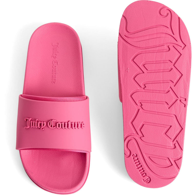 Juicy Couture Embossed Pvc Damen Pink Glow Slides