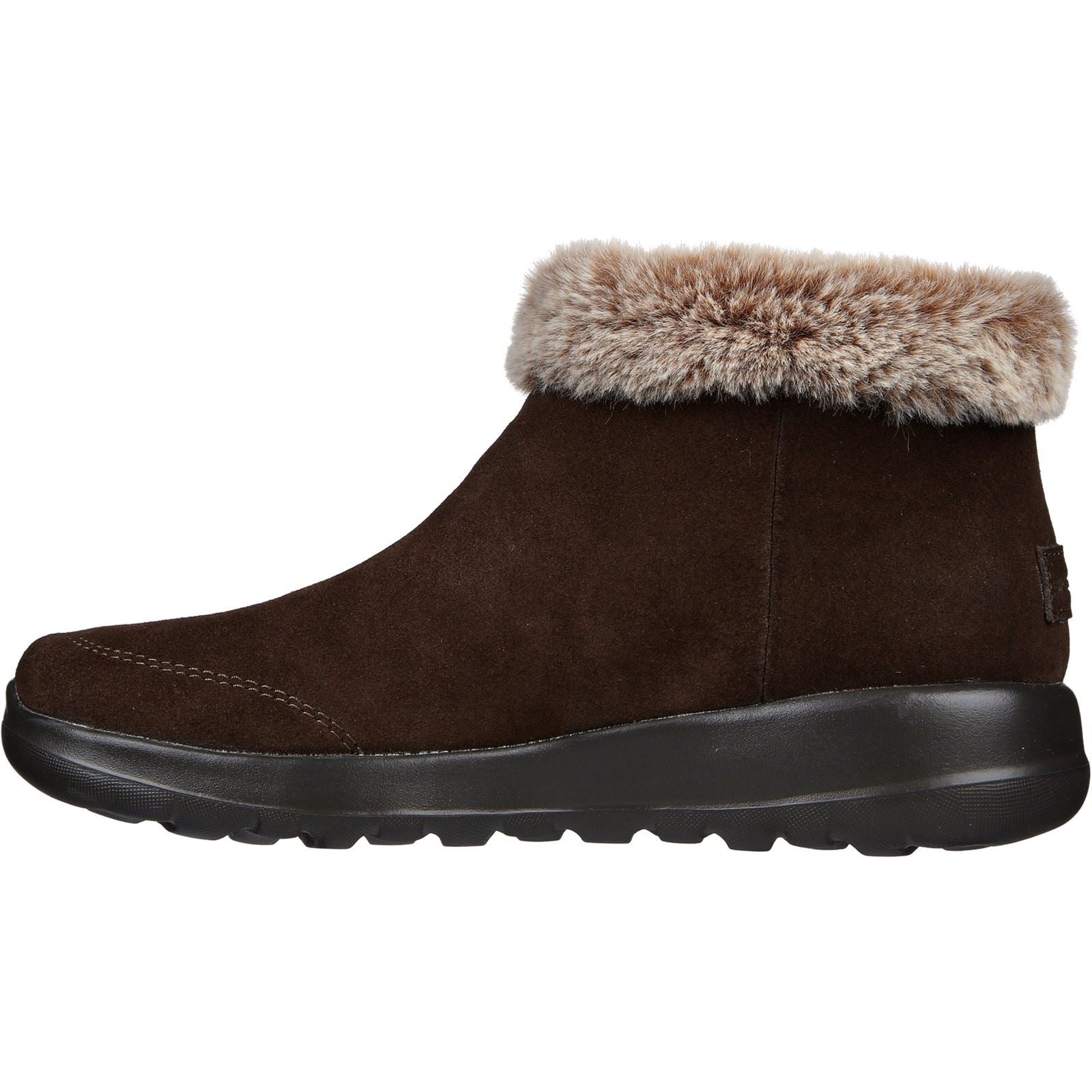 Skechers On-The-Go Joy First Glance Leder Damen Schokoladenstiefel