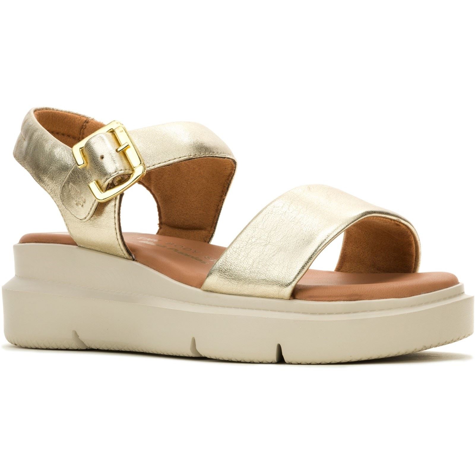 Hush Puppies Uplift Damen Sandalen Aus Champagner-Leder
