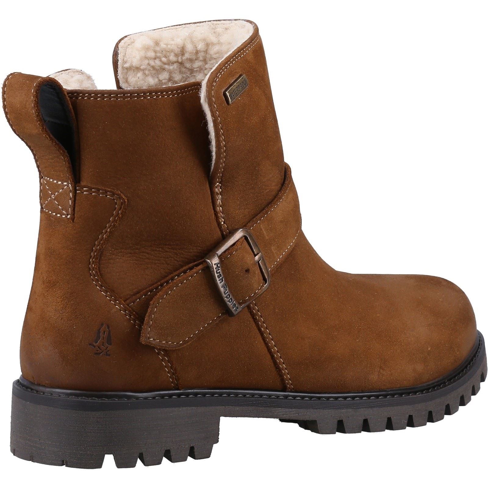 Hush Puppies Wakely Leder Damen Stiefeletten In Braun