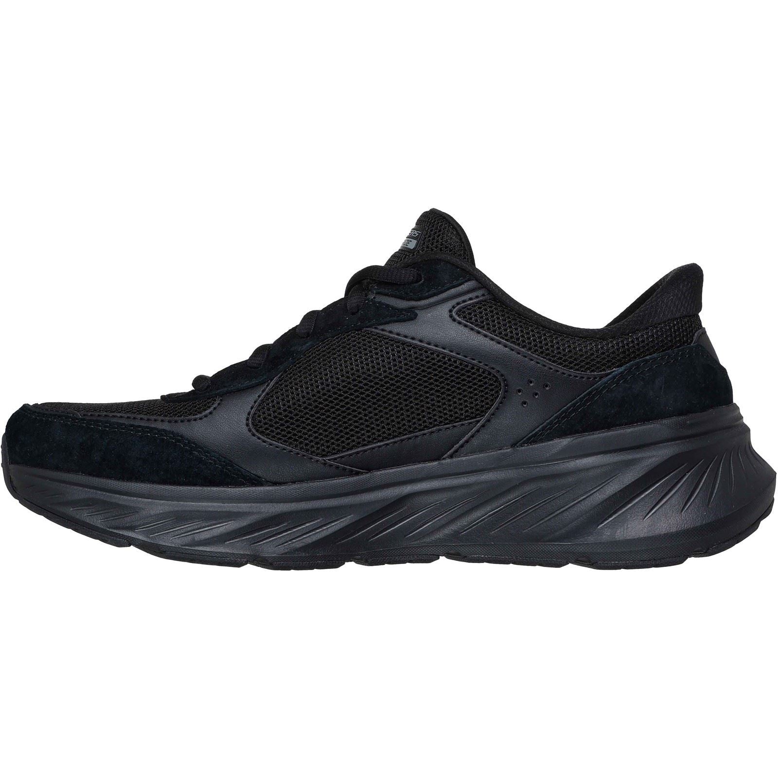 Skechers Edgeride Erlon Leder Herren Schwarze Sneakers