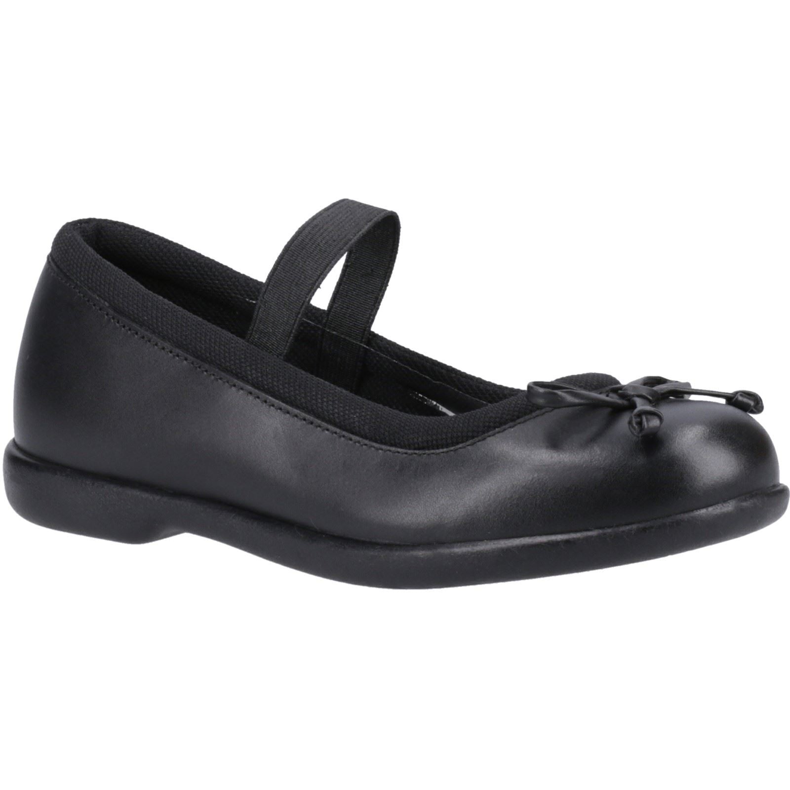 Hush Puppies Betty Junior Mädchenschuhe Aus Schwarzem Leder