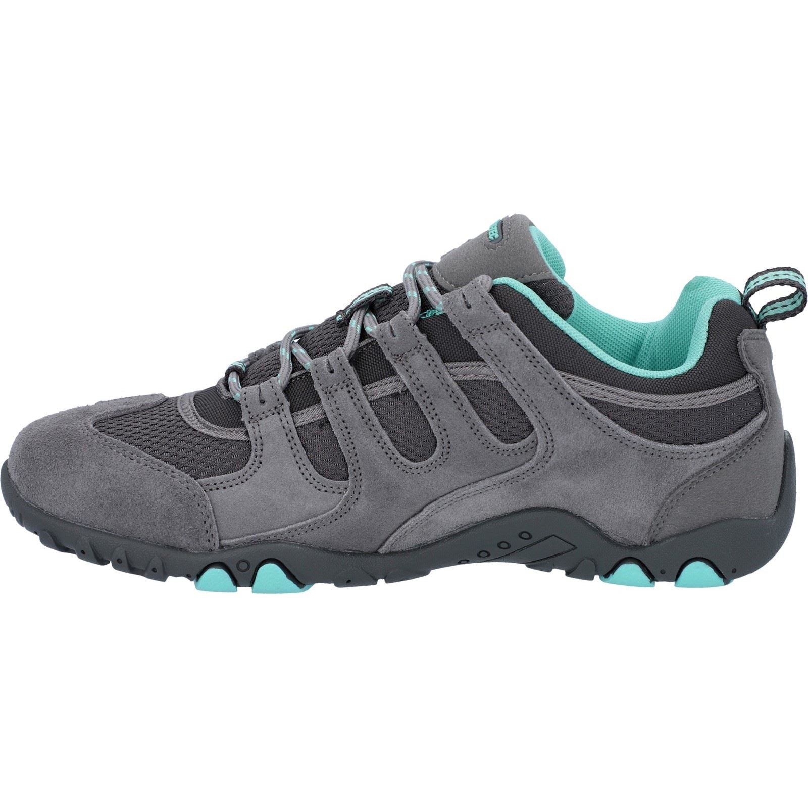 Hi-Tec Quadra II Damen Wanderschuhe Aus Wildleder In Grau/Mint