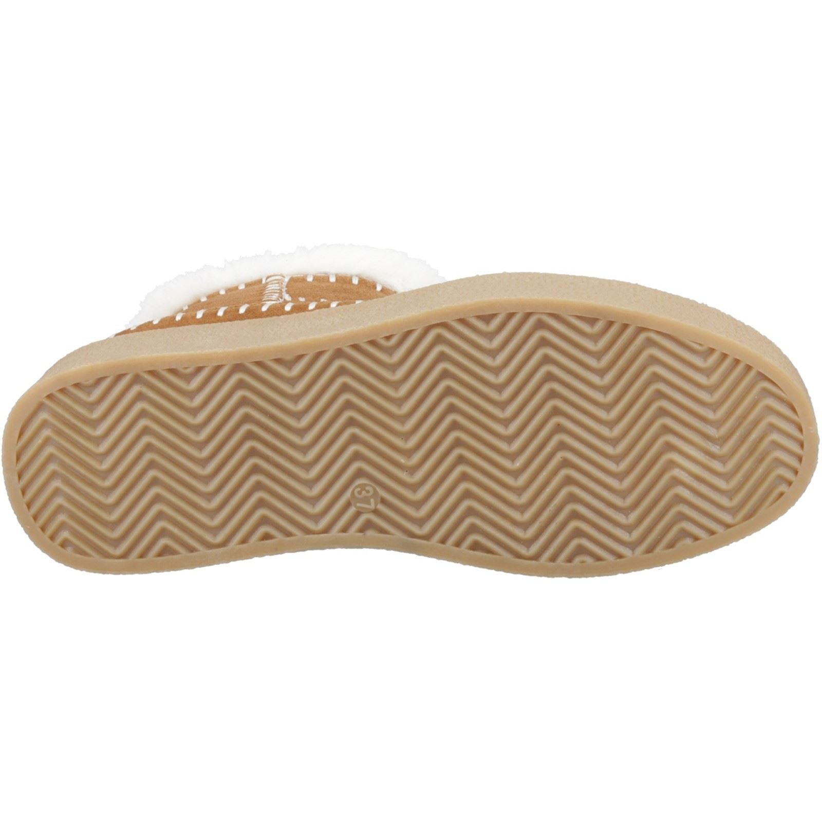 Hush Puppies Brielle Damen Winterstiefeletten aus Veloursleder in Tan