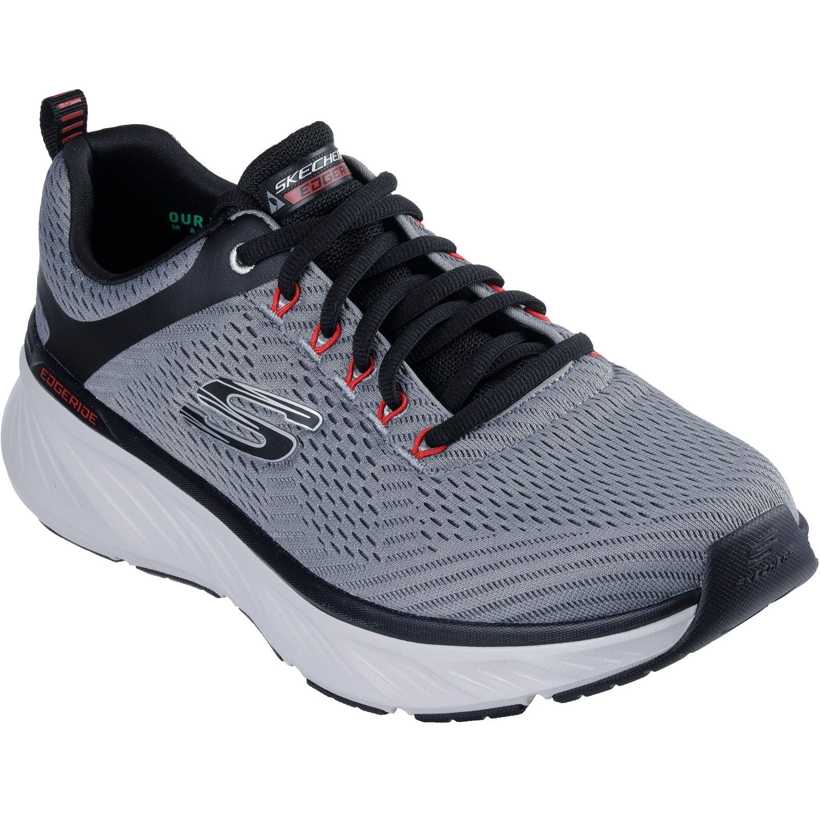 Skechers Relaxed Fit Edgeride Contention Herren Sneaker Aus Polyester In Anthrazit/Schwarz