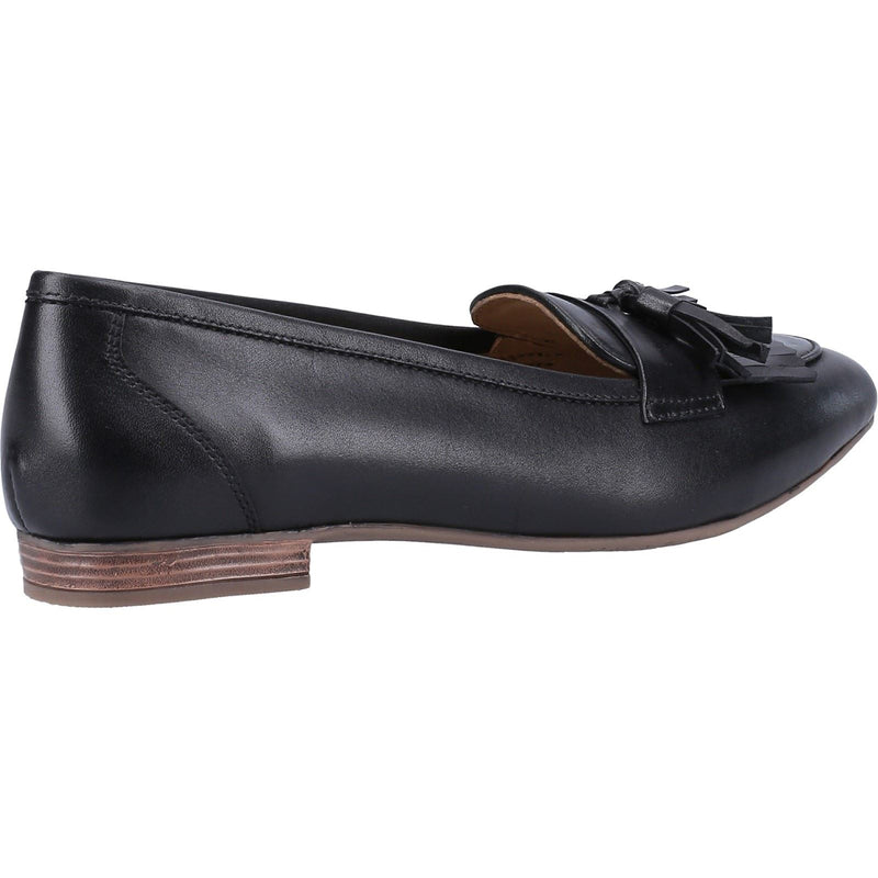 Hush Puppies Marissa Tassel Damen-Schwarze Farbe-Lederloafer