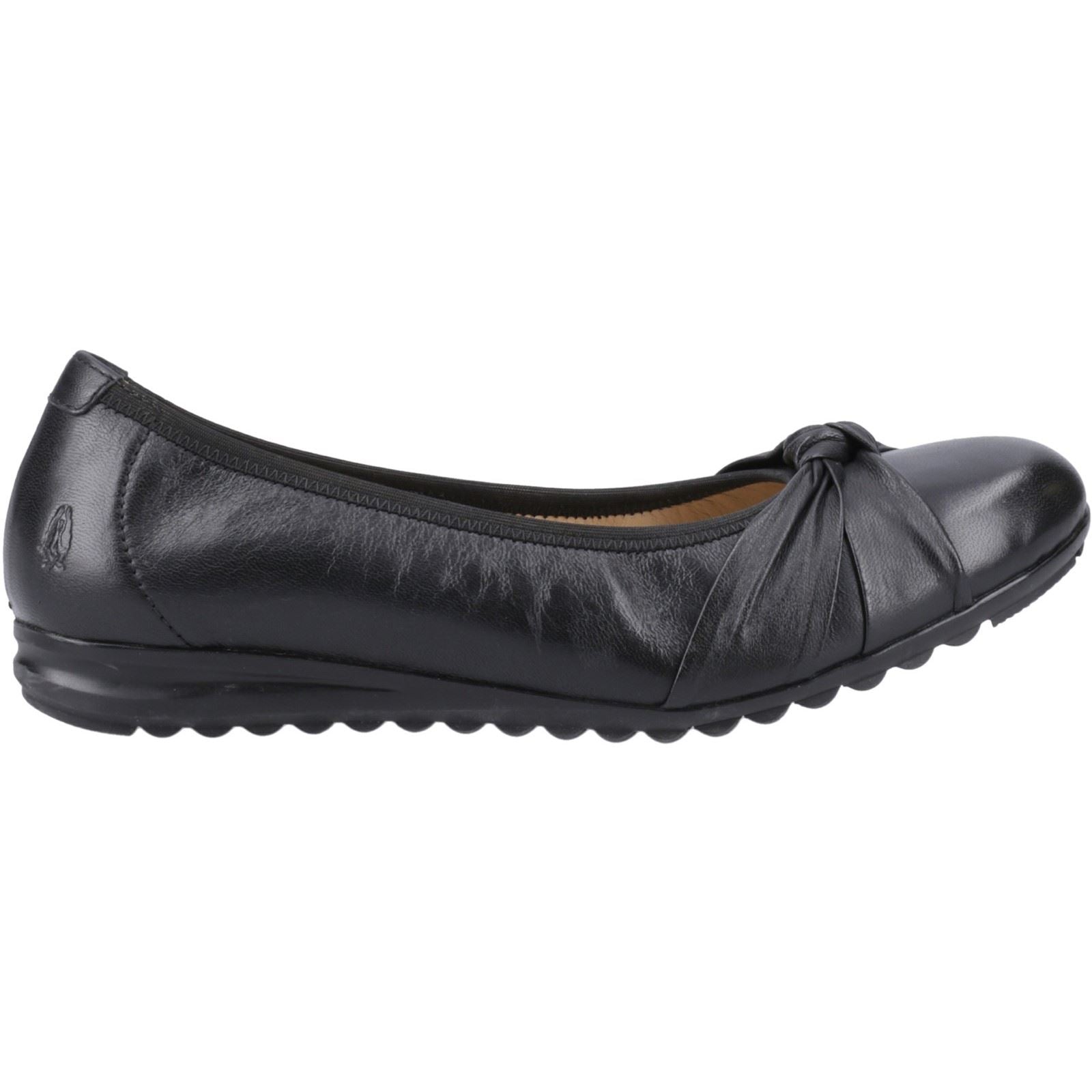 Hush Puppies Lilith Leder Damen Schwarze Ballerinas